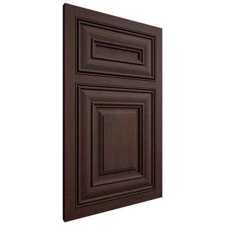 Shiloh Cabinetry Beaded Inset Bradford Walnut Plain Cut Bison Door