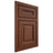 Shiloh Cabinetry Beaded Inset Bradford Walnut Plain Cut Rye Door
