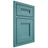 Shiloh Cabinetry Beaded Inset Bristol Red Oak Plain Cut Aqua Door
