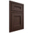 Shiloh Cabinetry Beaded Inset Bristol Walnut Plain Cut Bison Door