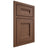 Shiloh Cabinetry Beaded Inset Bristol Walnut Plain Cut Natural Door