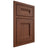 Shiloh Cabinetry Beaded Inset Bristol Walnut Plain Cut Rye Door