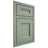 Shiloh Cabinetry Beaded Inset Bristol White Oak Plain Cut Moss Door