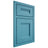 Shiloh Cabinetry Beaded Inset Bristol White Oak Quarter Sawn Aqua Door