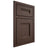 Shiloh Cabinetry Beaded Inset Bristol White Oak Quarter Sawn Dusk Door