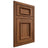 Shiloh Cabinetry Beaded Inset Charleston Hickory Plain Cut Burnt Sugar Door