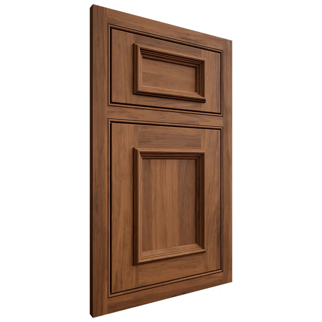 Shiloh Cabinetry Beaded Inset Charleston Hickory Plain Cut Burnt Sugar Door