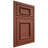 Shiloh Cabinetry Beaded Inset Charleston Maple Plain Cut Cayenne Door