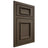 Shiloh Cabinetry Beaded Inset Charleston Maple Plain Cut Perfect Brown Door