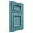 Shiloh Cabinetry Beaded Inset Charleston Red Oak Plain Cut Aqua Door