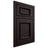 Shiloh Cabinetry Beaded Inset Charleston Red Oak Plain Cut Espresso Door