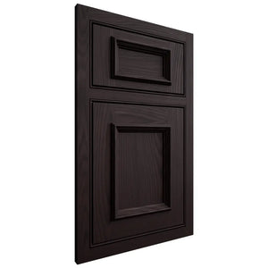 Shiloh Cabinetry Beaded Inset Charleston Red Oak Plain Cut Espresso Door