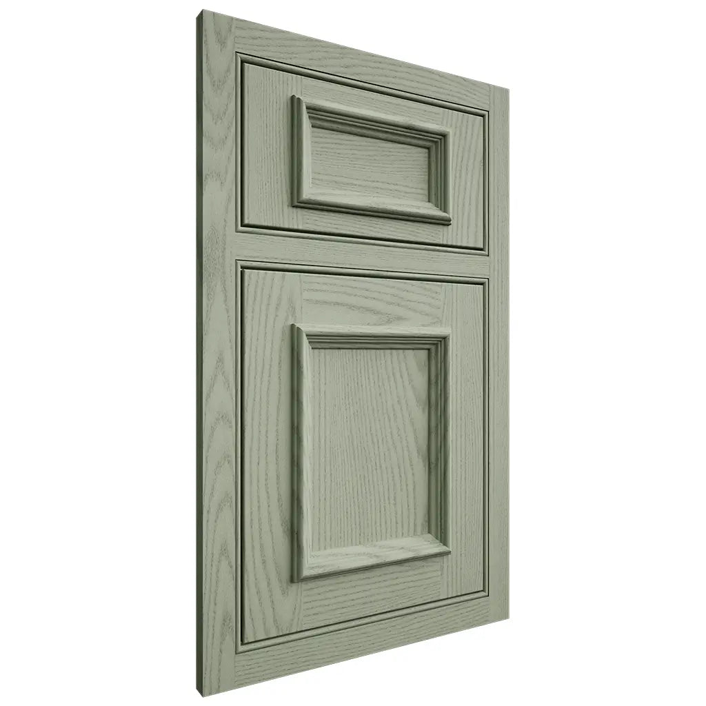 Shiloh Cabinetry Beaded Inset Charleston Red Oak Plain Cut Moss Door