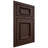 Shiloh Cabinetry Beaded Inset Charleston Walnut Plain Cut Bison Door