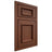 Shiloh Cabinetry Beaded Inset Charleston Walnut Plain Cut Rye Door