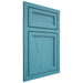 Shiloh Cabinetry Beaded Inset Concord Alder Plain Cut Aqua Door