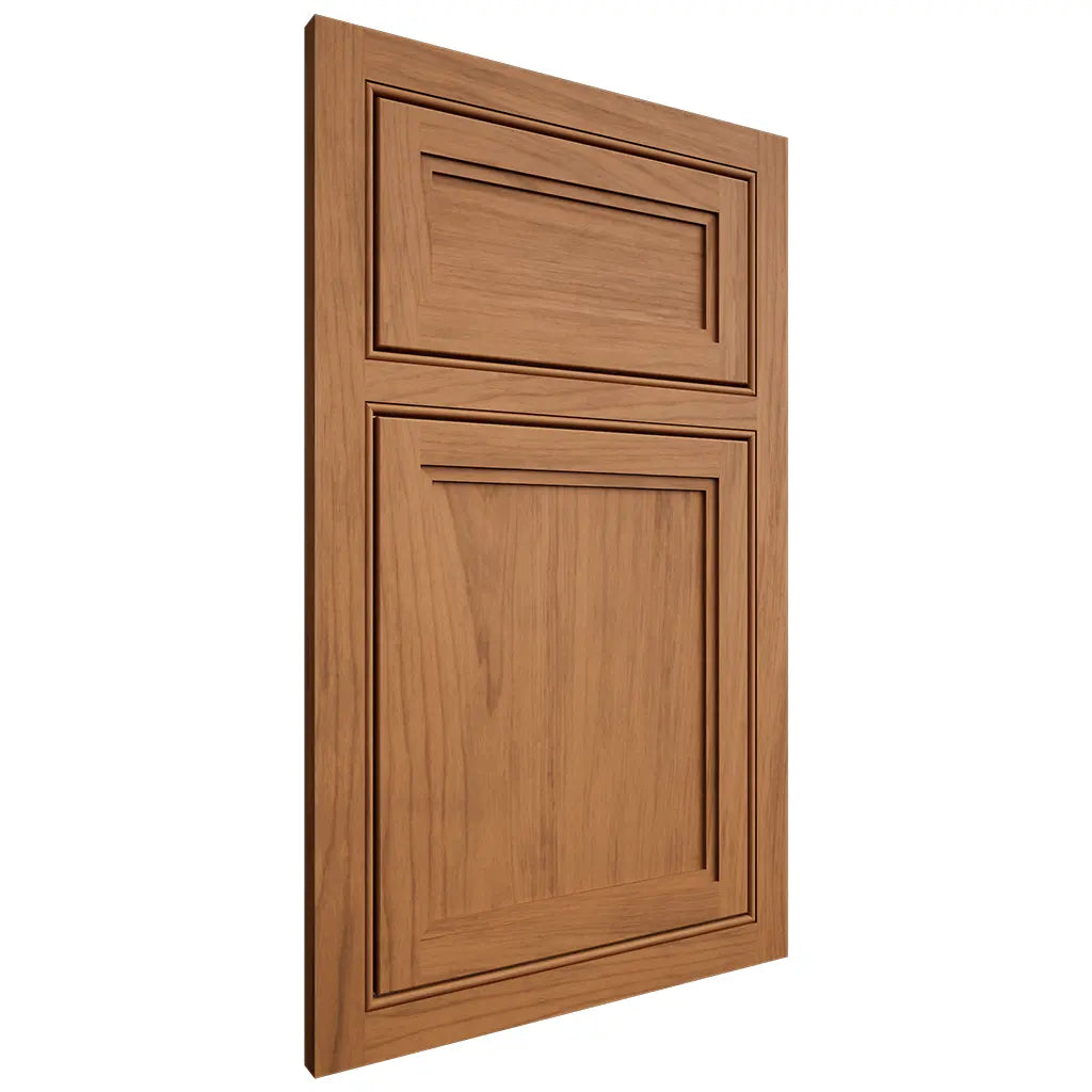Shiloh Cabinetry Beaded Inset Concord Alder Plain Cut Caramel Door