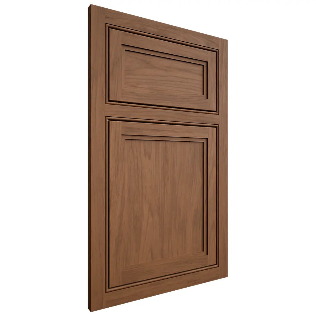 Shiloh Cabinetry Beaded Inset Concord Alder Plain Cut Walnut Door
