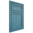Shiloh Cabinetry Beaded Inset Concord Hickory Plain Cut Aqua Door