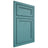 Shiloh Cabinetry Beaded Inset Concord Red Oak Plain Cut Aqua Door