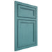 Shiloh Cabinetry Beaded Inset Concord Red Oak Plain Cut Aqua Door