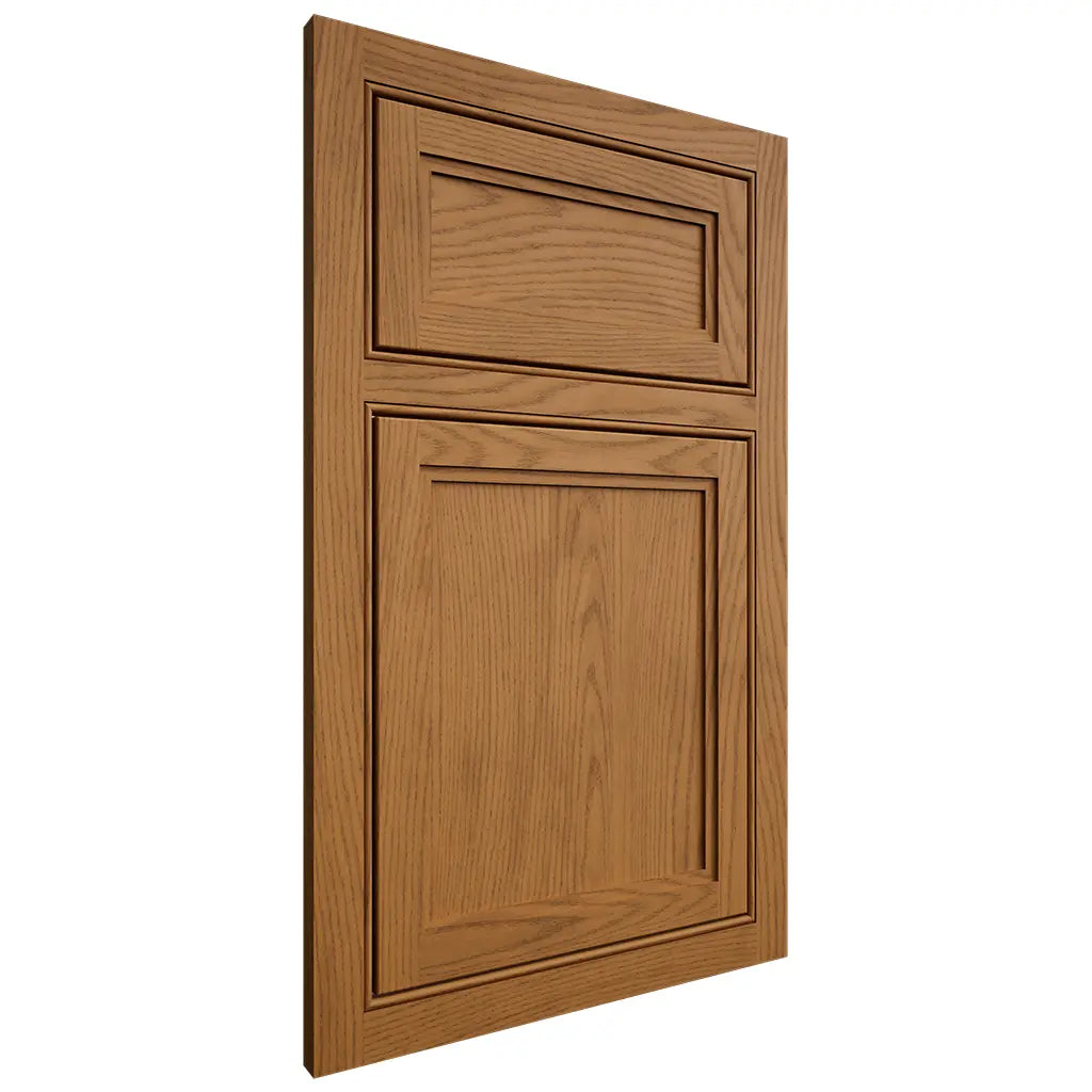 Shiloh Cabinetry Beaded Inset Concord Red Oak Plain Cut Autumn Door