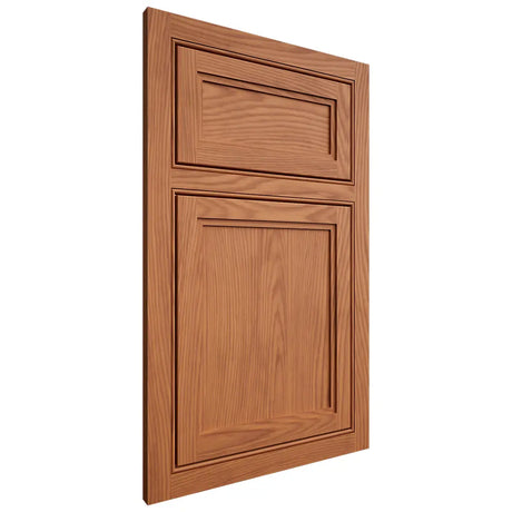 Shiloh Cabinetry Beaded Inset Concord Red Oak Plain Cut Harvest Door
