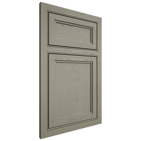 Shiloh Cabinetry Beaded Inset Concord Red Oak Plain Cut Thyme Door