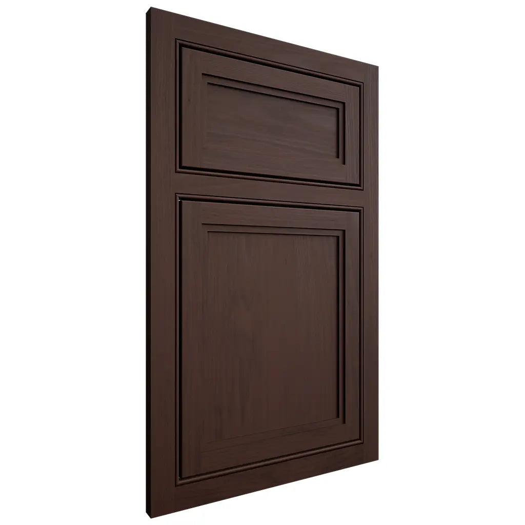 Shiloh Cabinetry Beaded Inset Concord Walnut Plain Cut Bison Door