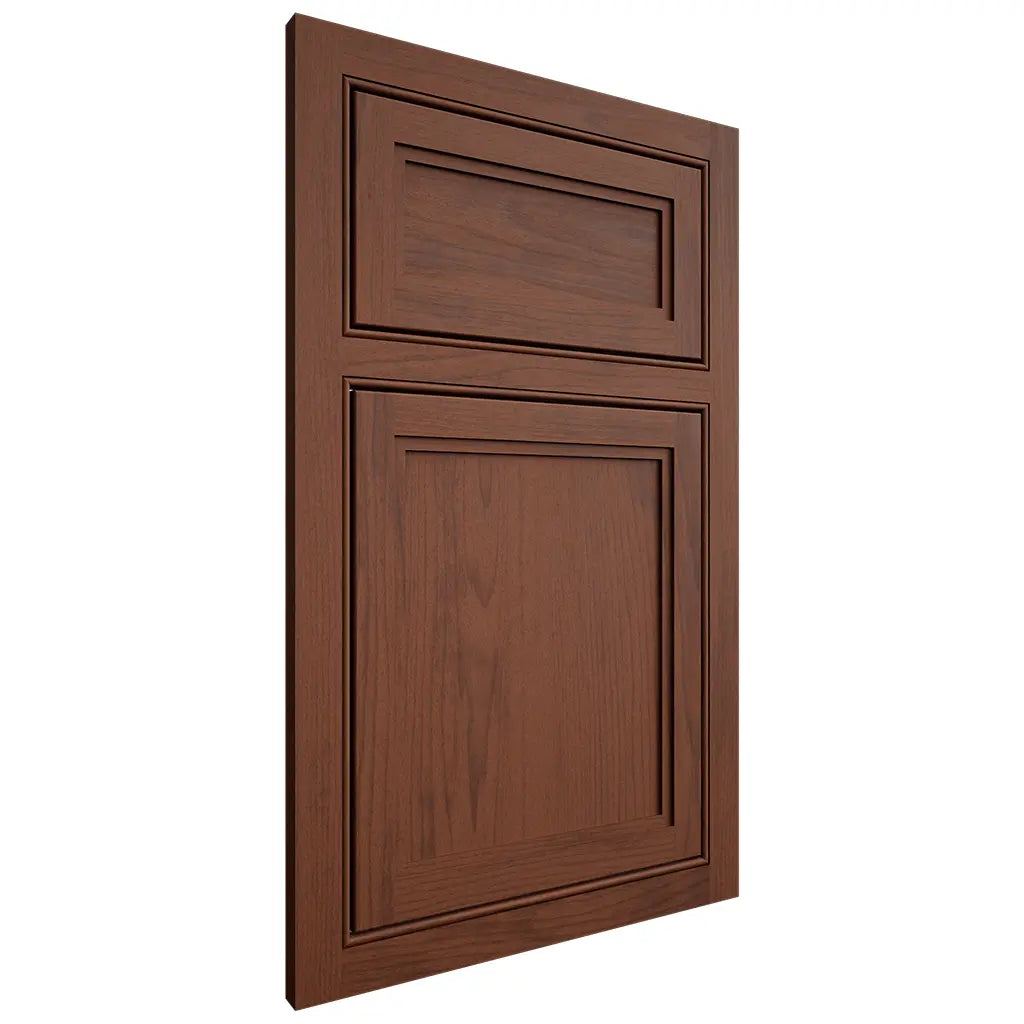 Shiloh Cabinetry Beaded Inset Concord Walnut Plain Cut Rye Door