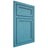Shiloh Cabinetry Beaded Inset Concord White Oak Plain Cut Aqua Door