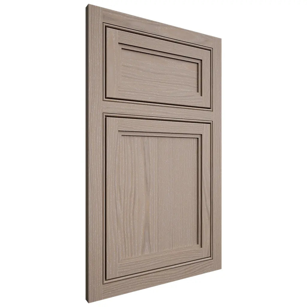 Shiloh Cabinetry Beaded Inset Concord White Oak Plain Cut Whitewash Door