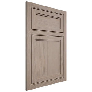 Shiloh Cabinetry Beaded Inset Concord White Oak Plain Cut Whitewash Door