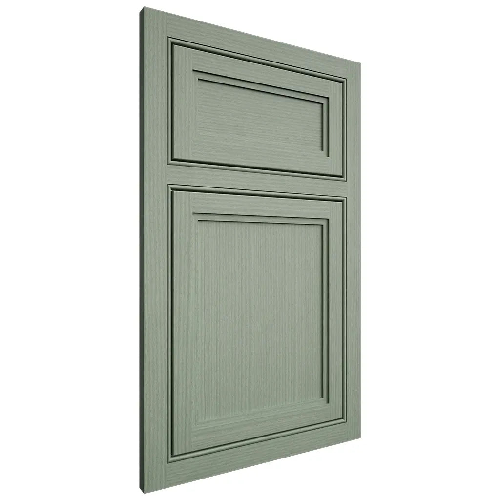 Shiloh Cabinetry Beaded Inset Concord White Oak Rift Cut Moss Door