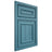 Shiloh Cabinetry Beaded Inset Dalton Hickory Plain Cut Aqua Door