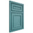 Shiloh Cabinetry Beaded Inset Dalton Red Oak Plain Cut Aqua Door