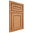 Shiloh Cabinetry Beaded Inset Dalton Red Oak Plain Cut Medium Door