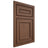 Shiloh Cabinetry Beaded Inset Dalton Walnut Plain Cut Natural Door