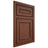 Shiloh Cabinetry Beaded Inset Dalton Walnut Plain Cut Rye Door