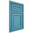 Shiloh Cabinetry Beaded Inset Dalton White Oak Plain Cut Aqua Door