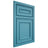 Shiloh Cabinetry Beaded Inset Dalton White Oak Quarter Sawn Aqua Door