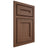 Shiloh Cabinetry Beaded Inset Essex Walnut Plain Cut Natural Door