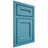 Shiloh Cabinetry Beaded Inset Essex White Oak Plain Cut Aqua Door
