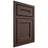 Shiloh Cabinetry Beaded Inset Essex White Oak Plain Cut Dusk Door