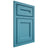 Shiloh Cabinetry Beaded Inset Essex White Oak Rift Cut Aqua Door