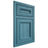 Shiloh Cabinetry Beaded Inset Glenbrook Hickory Plain Cut Aqua Door