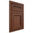 Shiloh Cabinetry Beaded Inset Glenbrook Walnut Plain Cut Rye Door