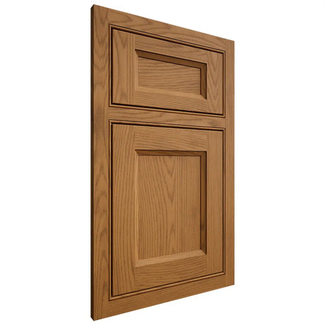 Shiloh Cabinetry Beaded Inset Greensboro Red Oak Plain Cut Autumn Door