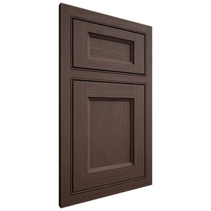 Shiloh Cabinetry Beaded Inset Greensboro White Oak Plain Cut Dusk Door