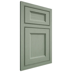 Shiloh Cabinetry Beaded Inset Greensboro White Oak Plain Cut Moss Door